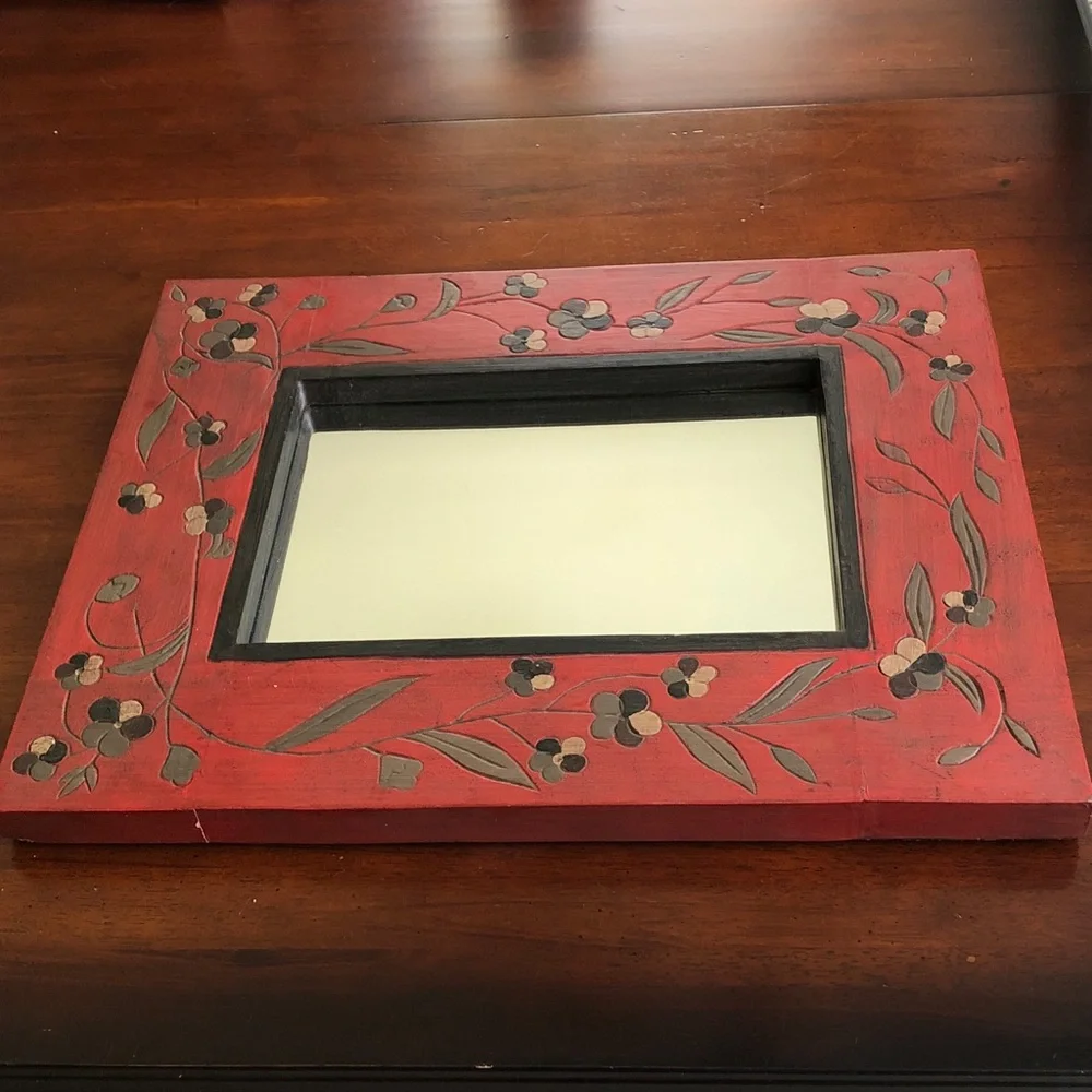 Vintage Hand Painted Mirror